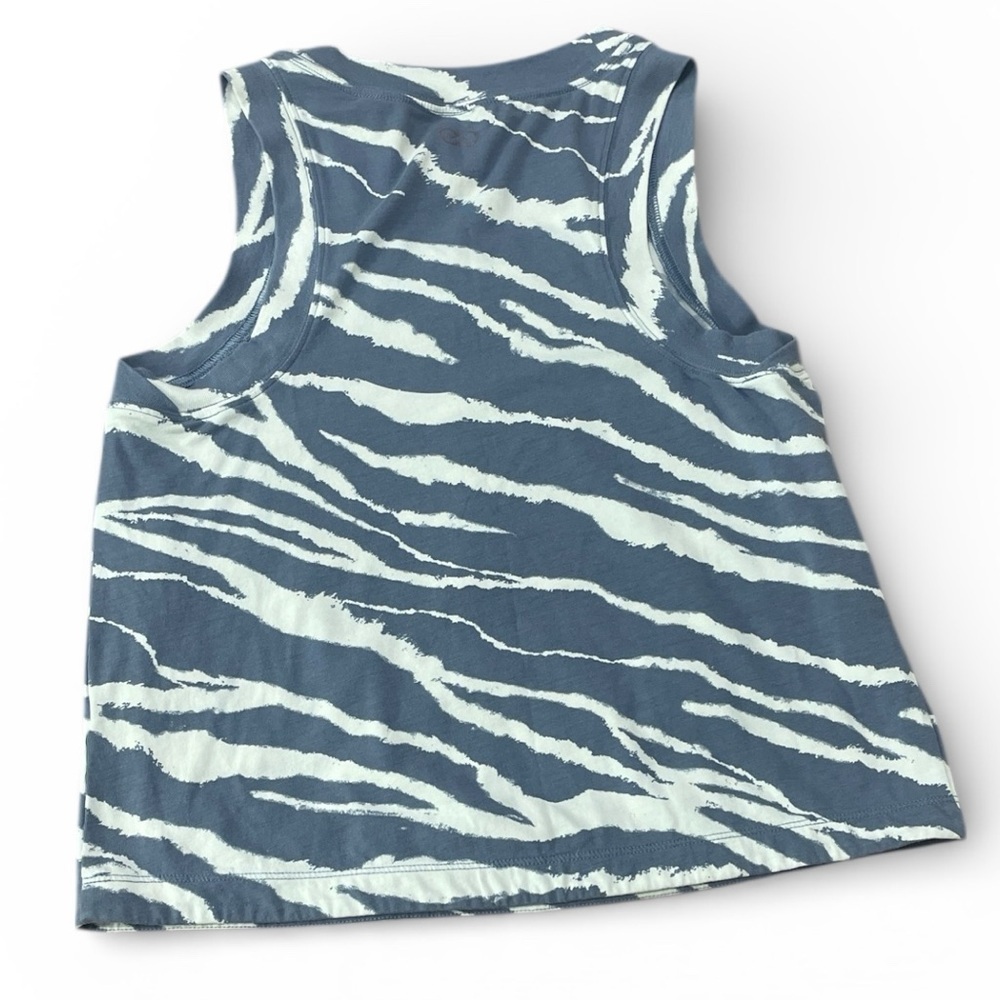 CALIA by Carrie Underwood Blue and White Zebra Tank Top, size XS - Picture 7 of 7